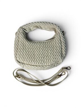 Sincerely Jules Cream Woven Bag with Detachable Strap